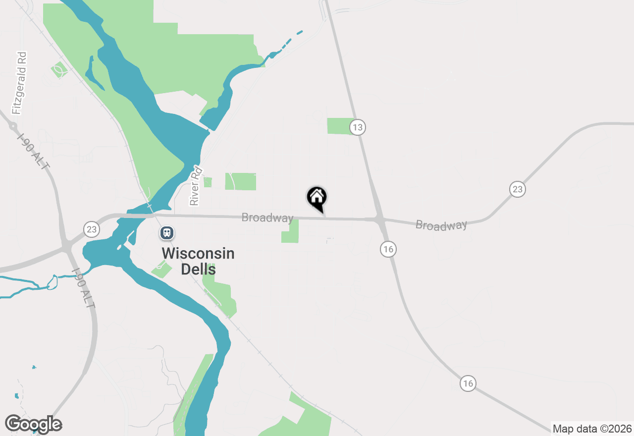 Map of (Address confidential), Wisconsin Dells, Wisconsin 53965