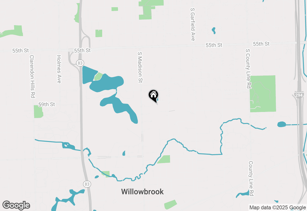 Map of 445 Old Surrey Road, Hinsdale, IL 60521