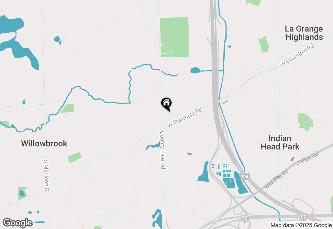 Map of 6413 S County Line Road, Burr Ridge, IL 60527