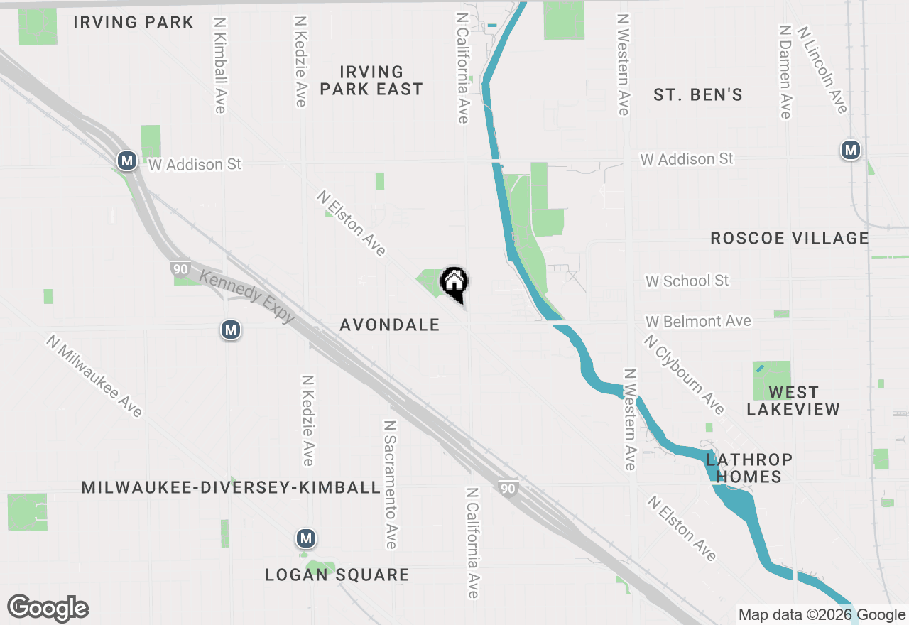 Map of 3219 N Elston Avenue #3, Chicago, IL 60618