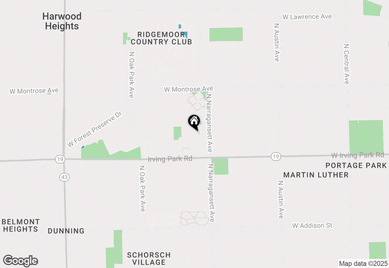 Map of 6460 W Belle Plaine Avenue #407, Chicago, IL 60634