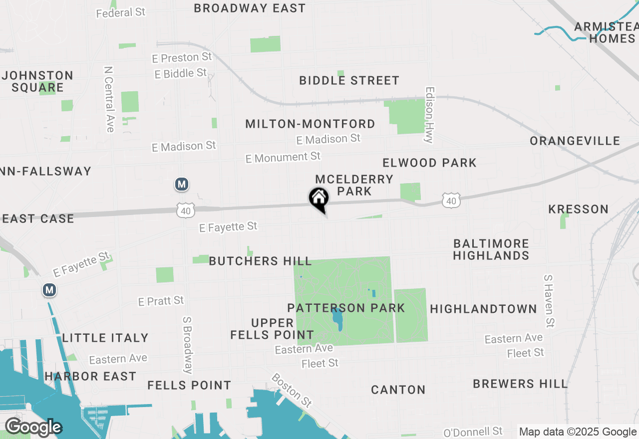 Map of 2434 E Fayette Street, Baltimore, MD 21224