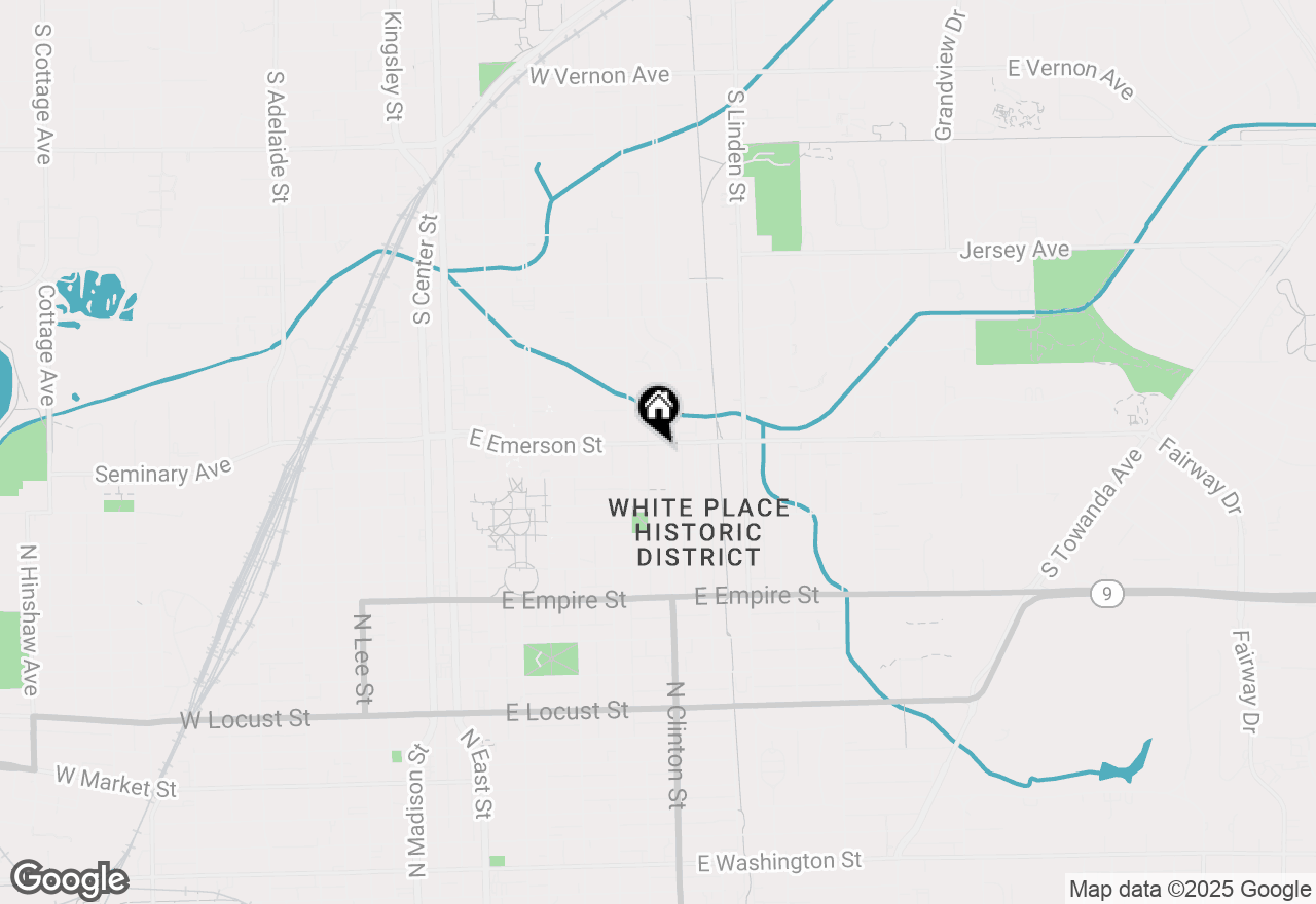 Map of 1416 N Clinton Boulevard, Bloomington, IL 61701