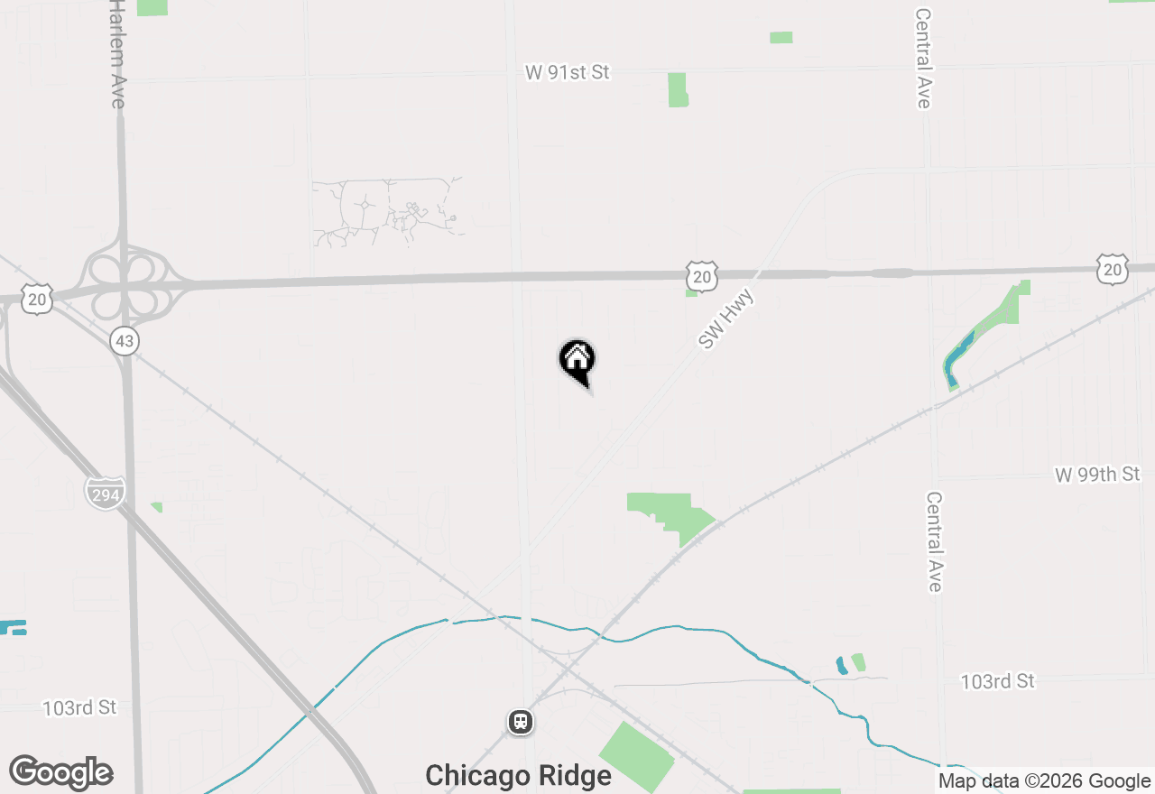 Map of 9729 Merton Avenue, Oak Lawn, IL 60453