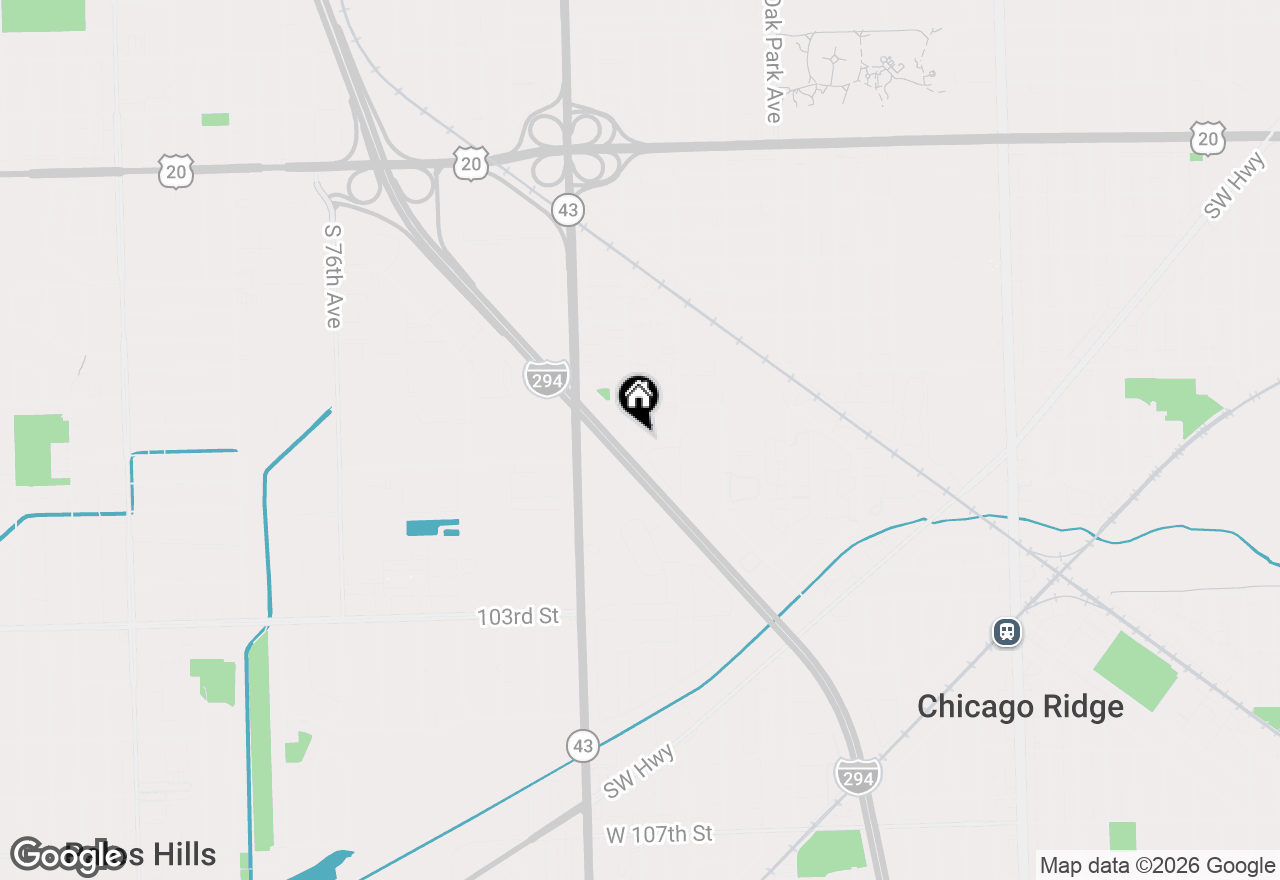 Map of 7057 100th Street, Chicago Ridge, IL 60415