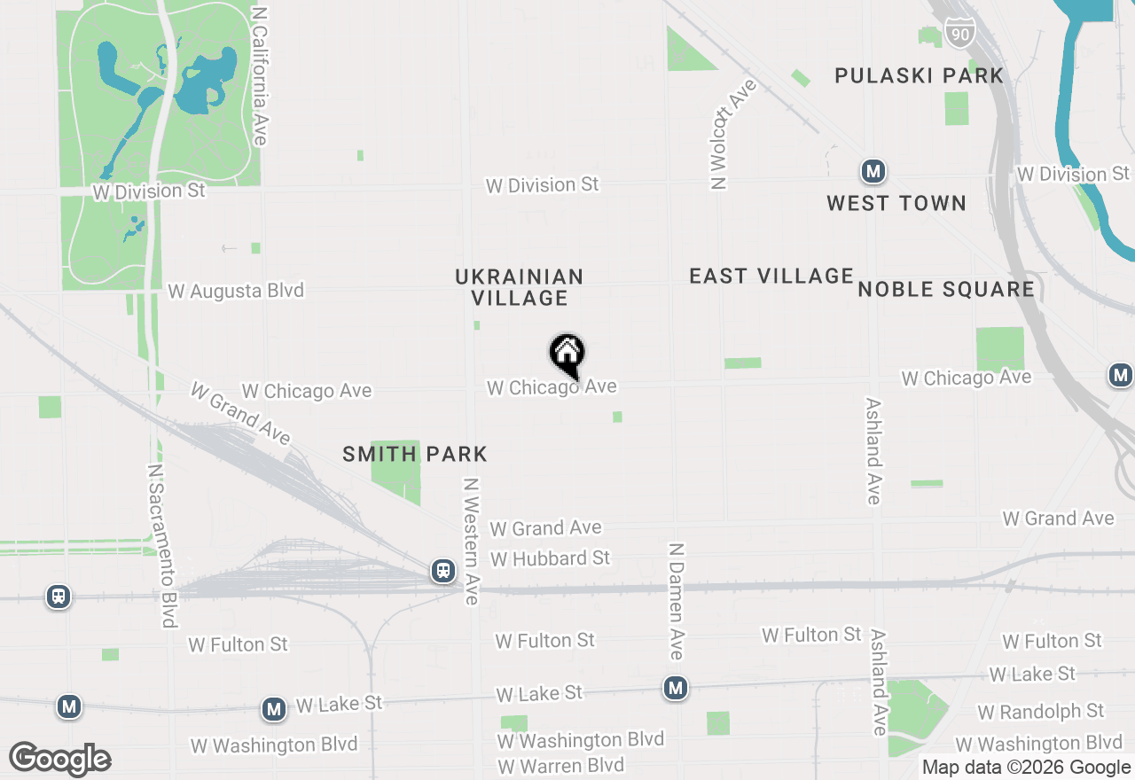 Map of 756 N Leavitt Street #3SW, Chicago, IL 60612