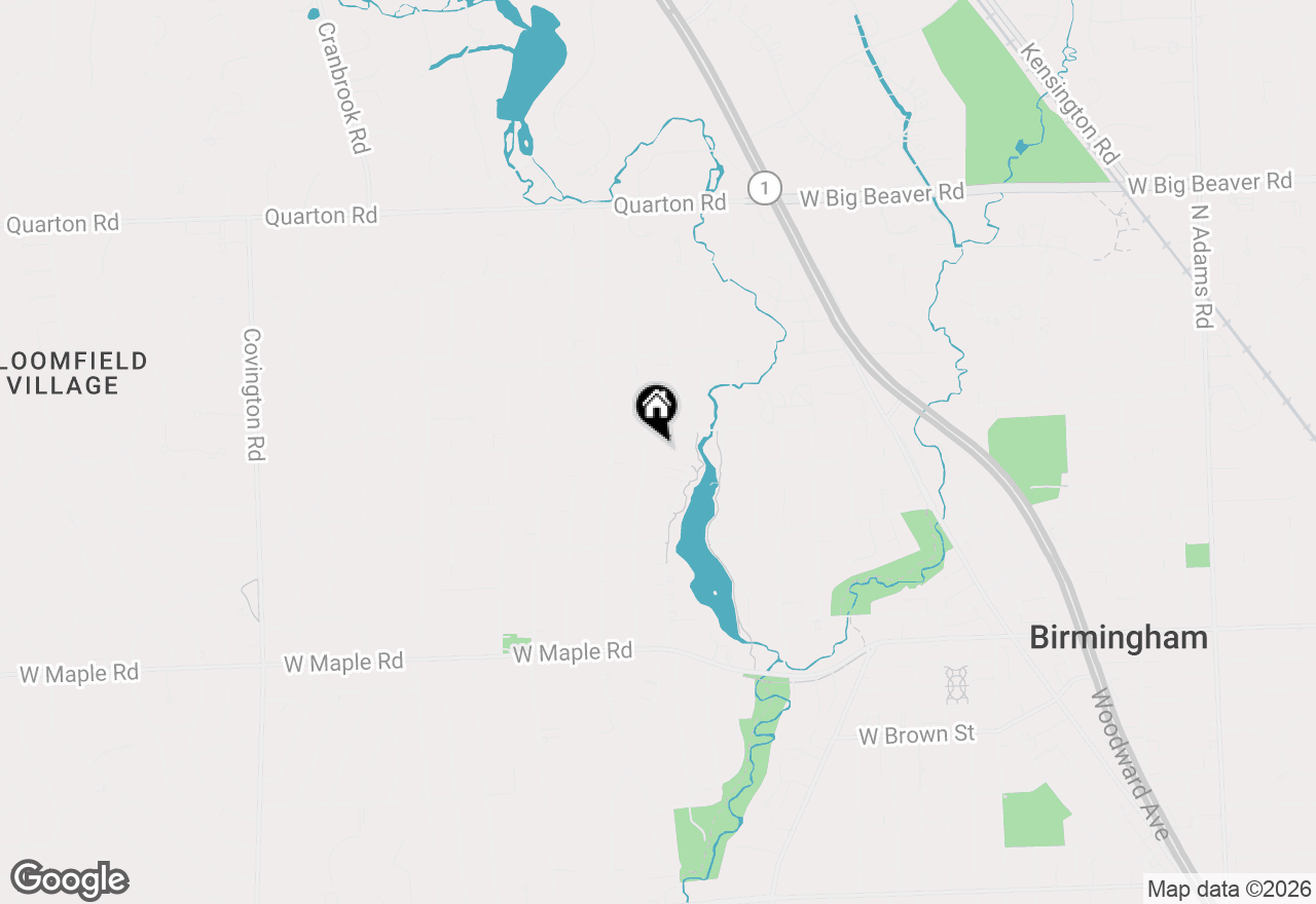 Map of 852 Puritan Avenue, Birmingham, MI 48009