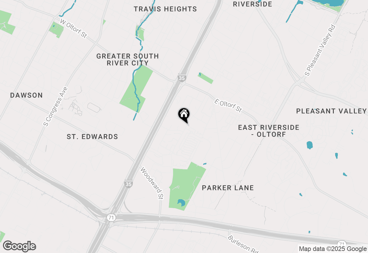 Map of 2708 Parker #A, Austin, TX 78741