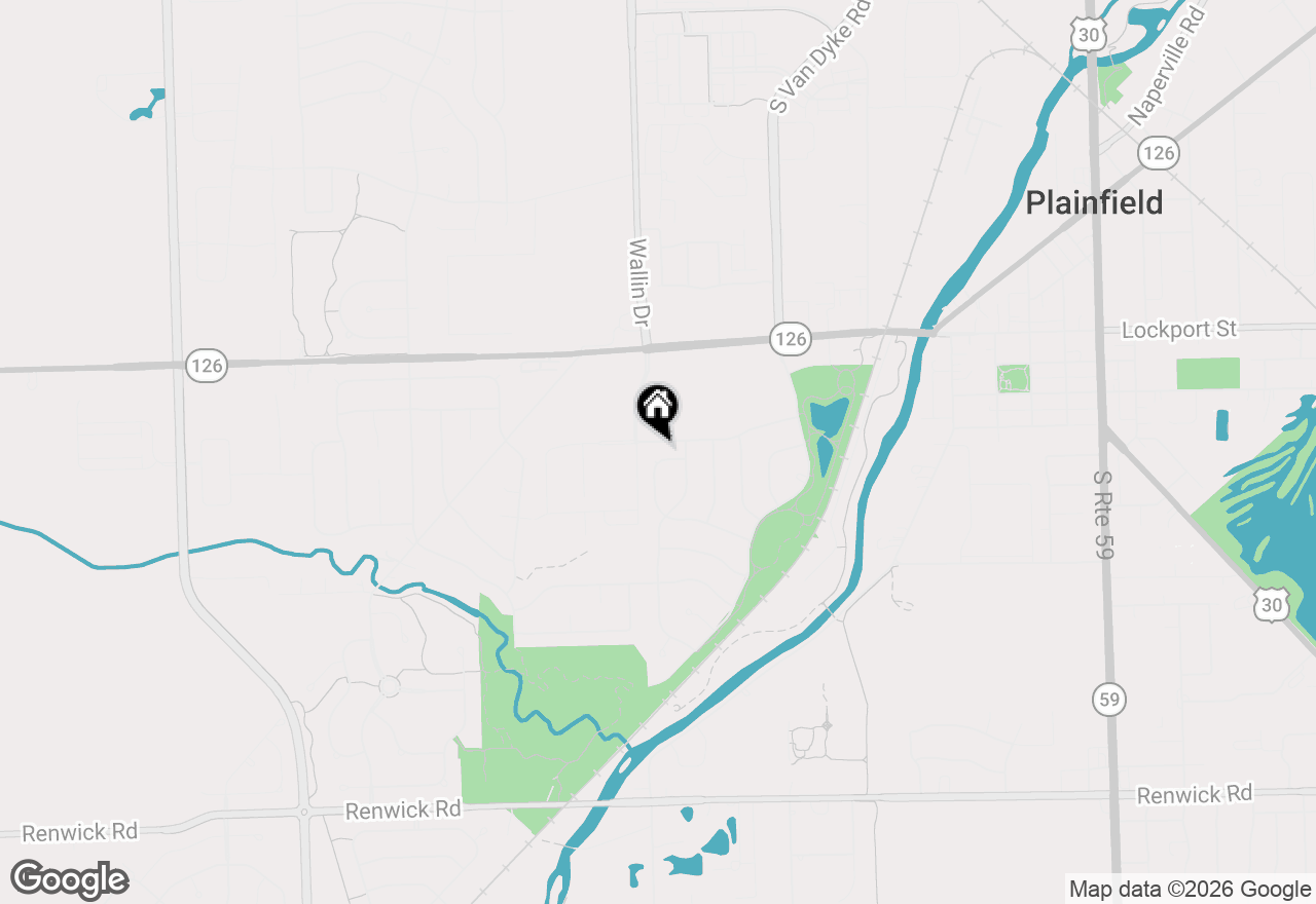 Map of 15206 S Lincolnway Circle, Plainfield, IL 60544