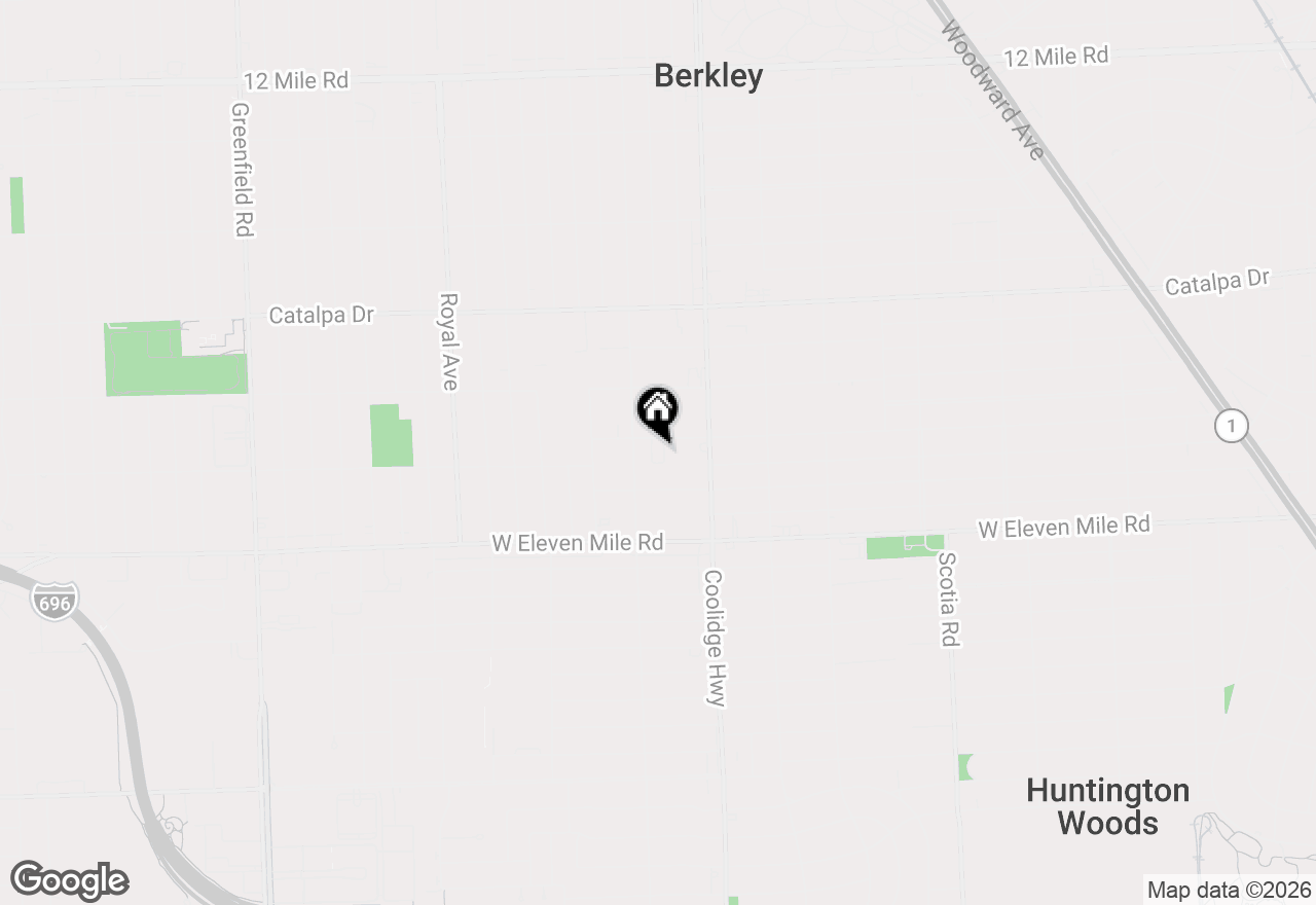 Map of 2683 Harvard Road, Berkley, MI 48072