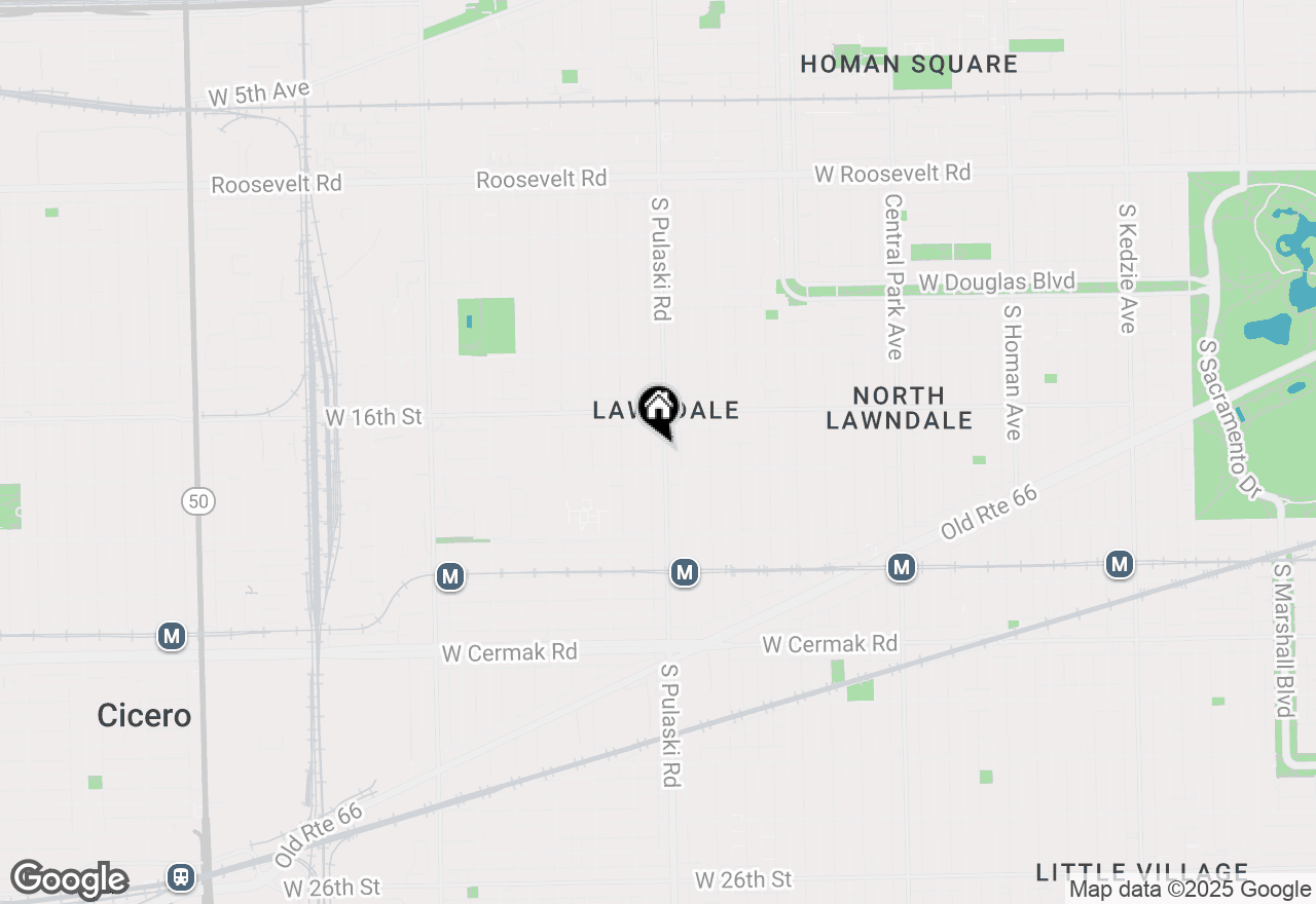 Map of 1640 S Pulaski Road, Chicago, IL 60623