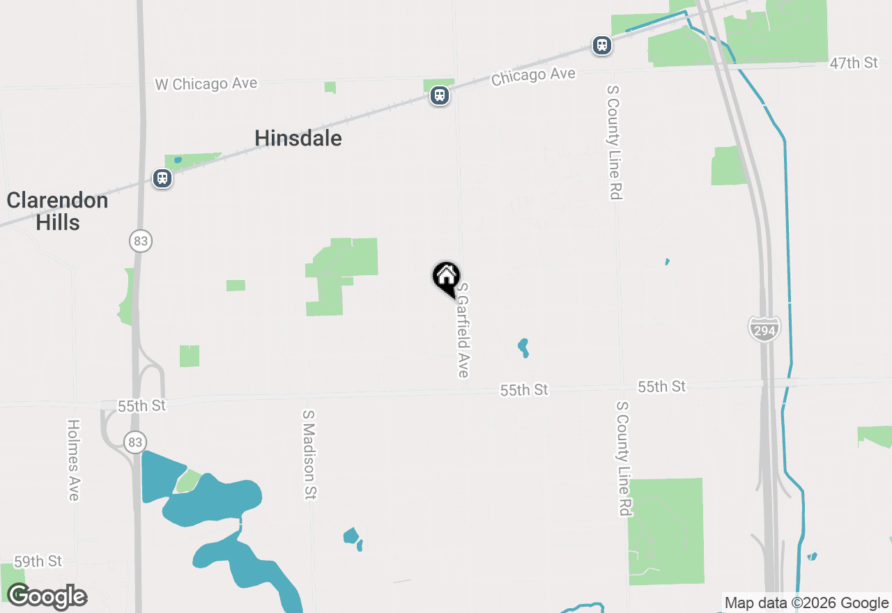 Map of 21 E 8th Street, Hinsdale, IL 60521