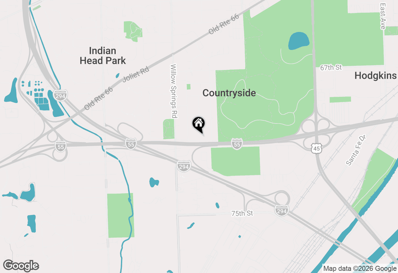 Map of 10732 71st Street, Countryside, IL 60525