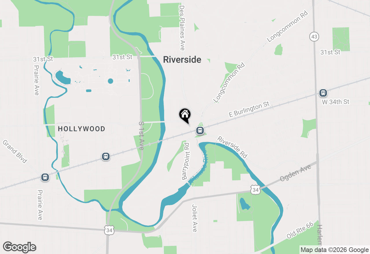Map of 72 Pine Avenue #2C, Riverside, IL 60546