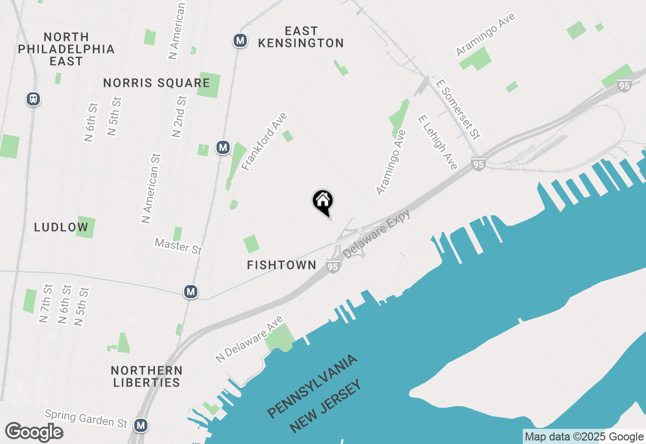 Map of 812 E Thompson Street, Philadelphia, PA 19125