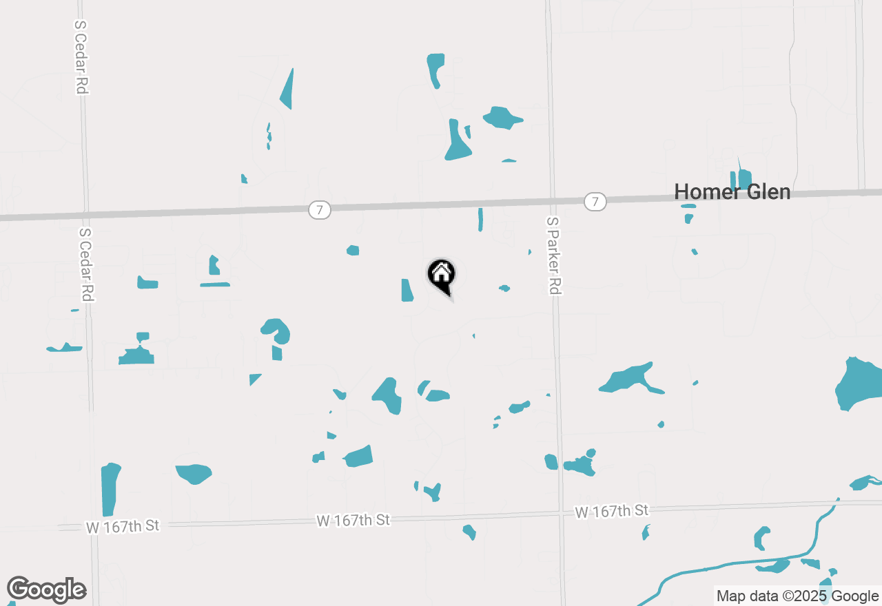 Map of 13894 W Wildwood Lane, Homer Glen, IL 60491