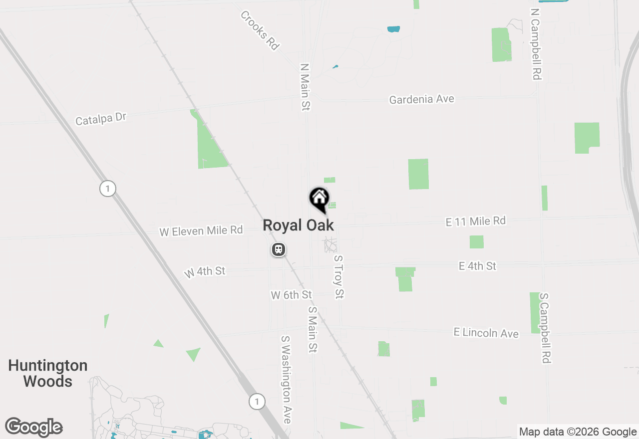 Map of 118 N Main Street #518, Royal Oak, MI 48067