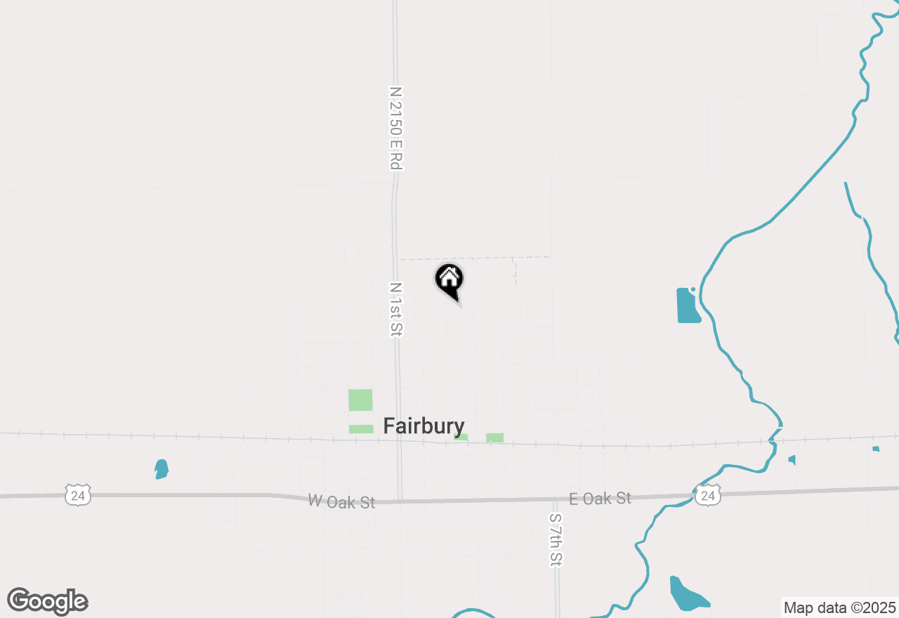 Map of 100 E Willow Street, Fairbury, IL 61739