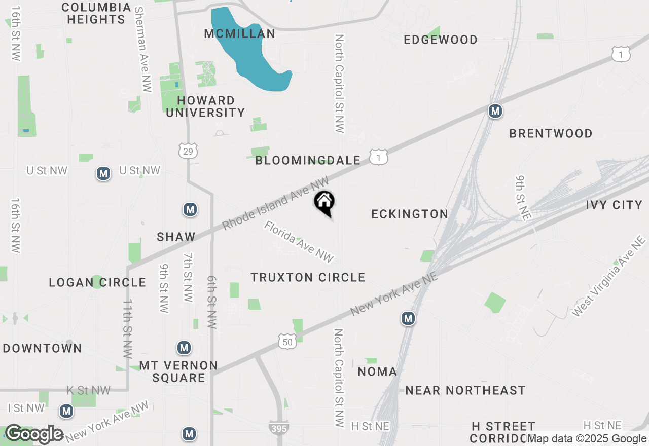 Map of 37 Randolph Place Nw, Washington, DC 20001