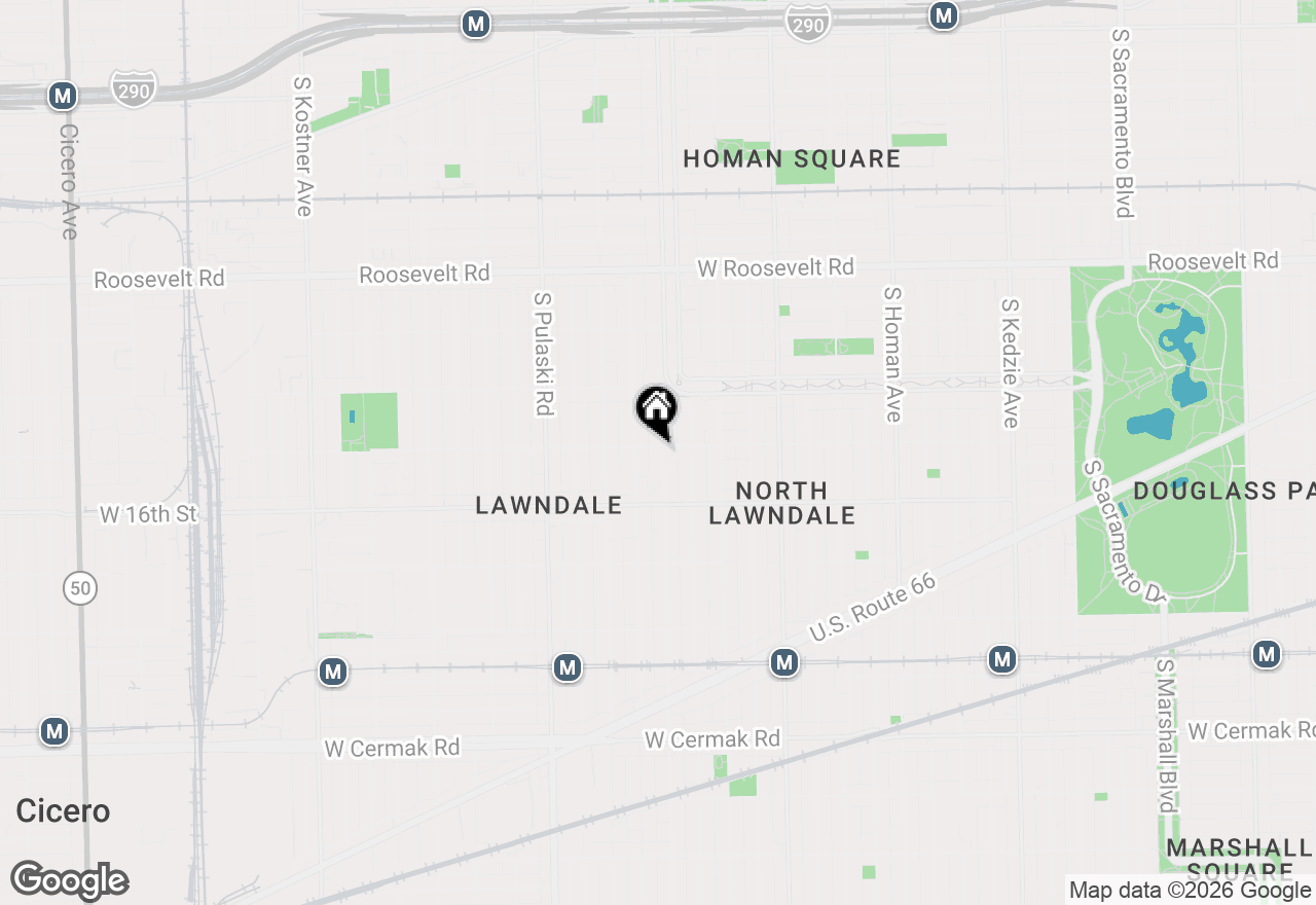 Map of 1504 S Hamlin Avenue, Chicago, IL 60623