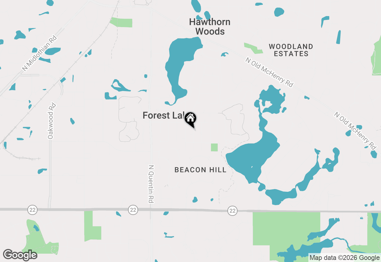 Map of 23576 N Overhill Drive, Lake Zurich, IL 60047