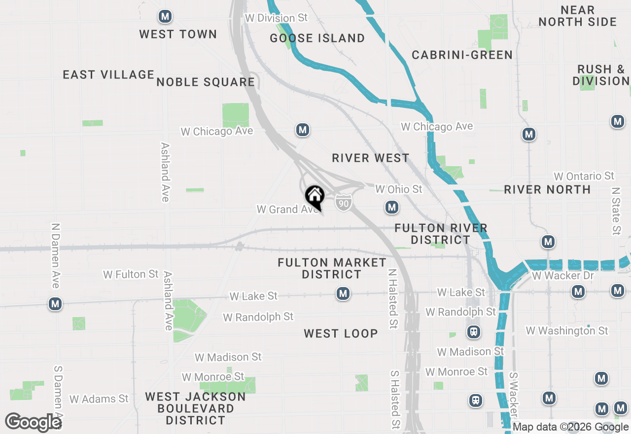 Map of 457 N Aberdeen Street #1N, Chicago, IL 60642