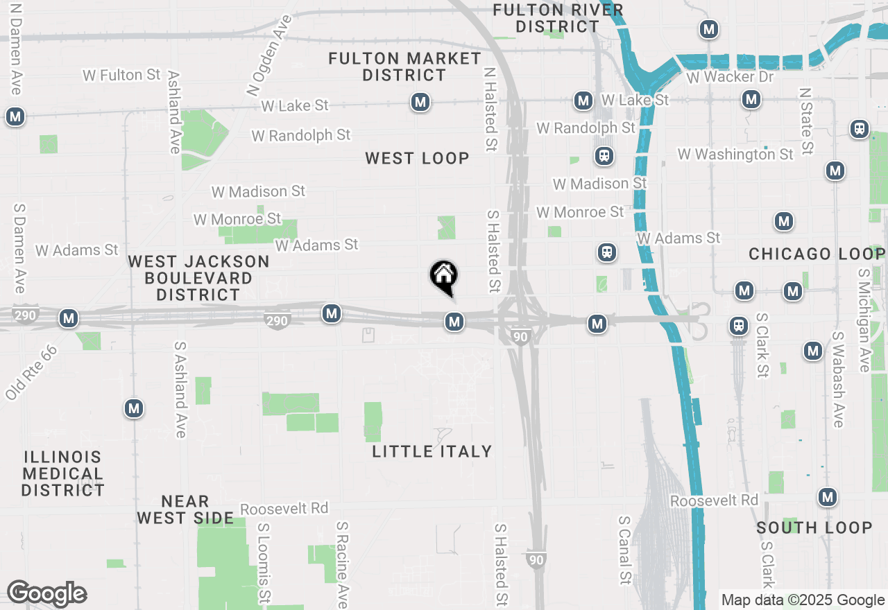 Map of 411 S Sangamon Street #7C, Chicago, IL 60607