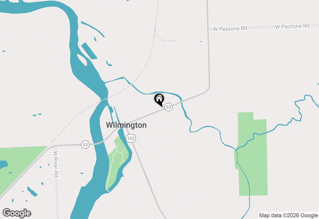 Map of 608 E Baltimore Street, Wilmington, IL 60481