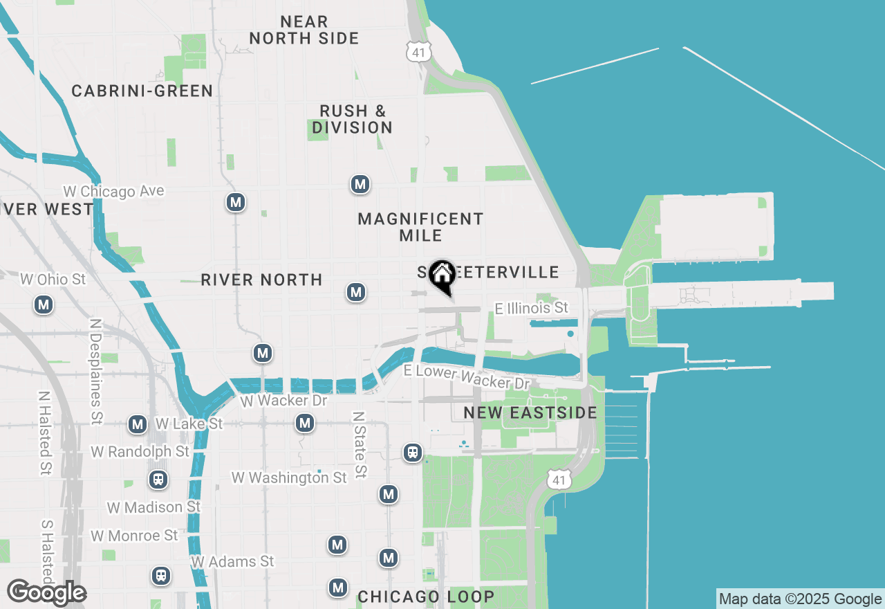 Map of 160 E Illinois Street #2101, Chicago, IL 60611