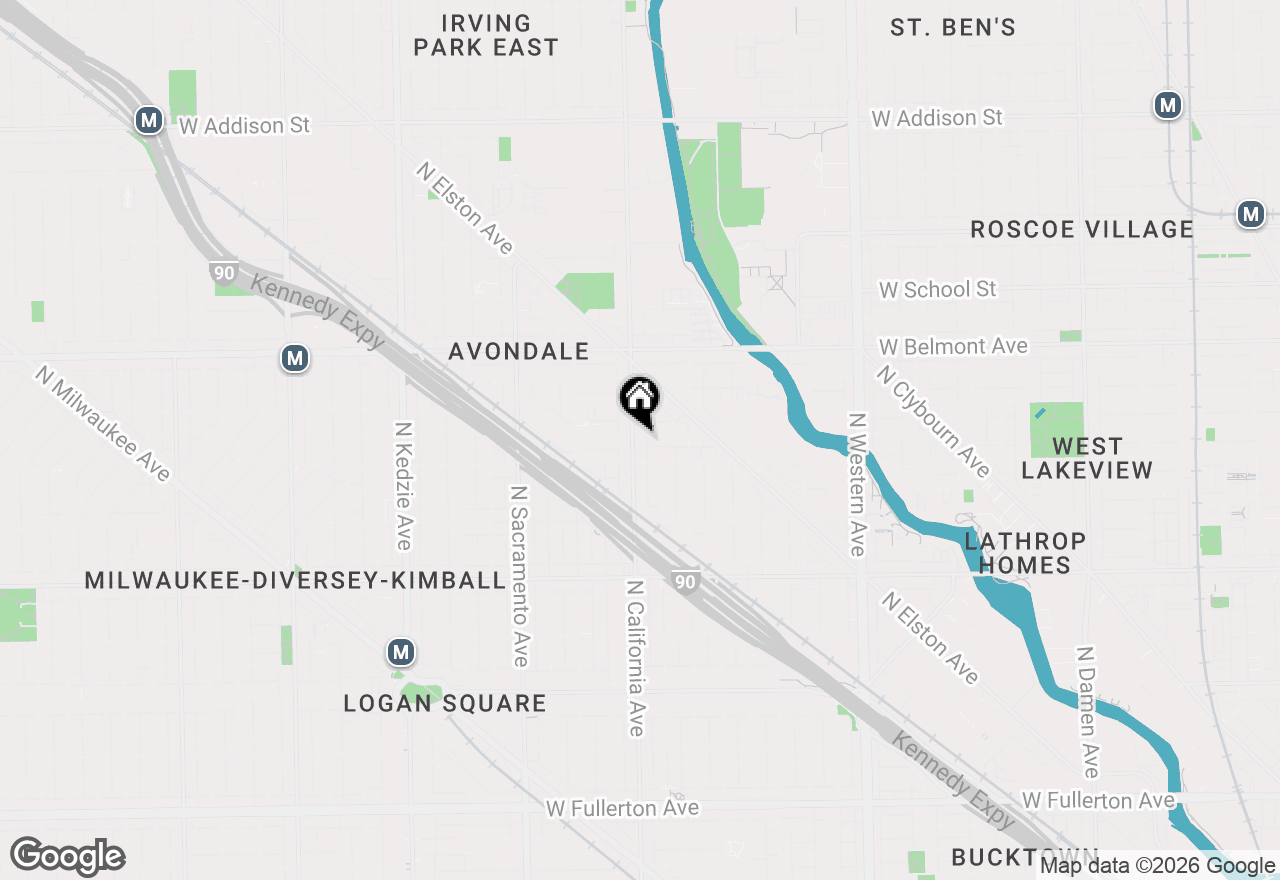 Map of 3025 N California Avenue #2SE, Chicago, IL 60618