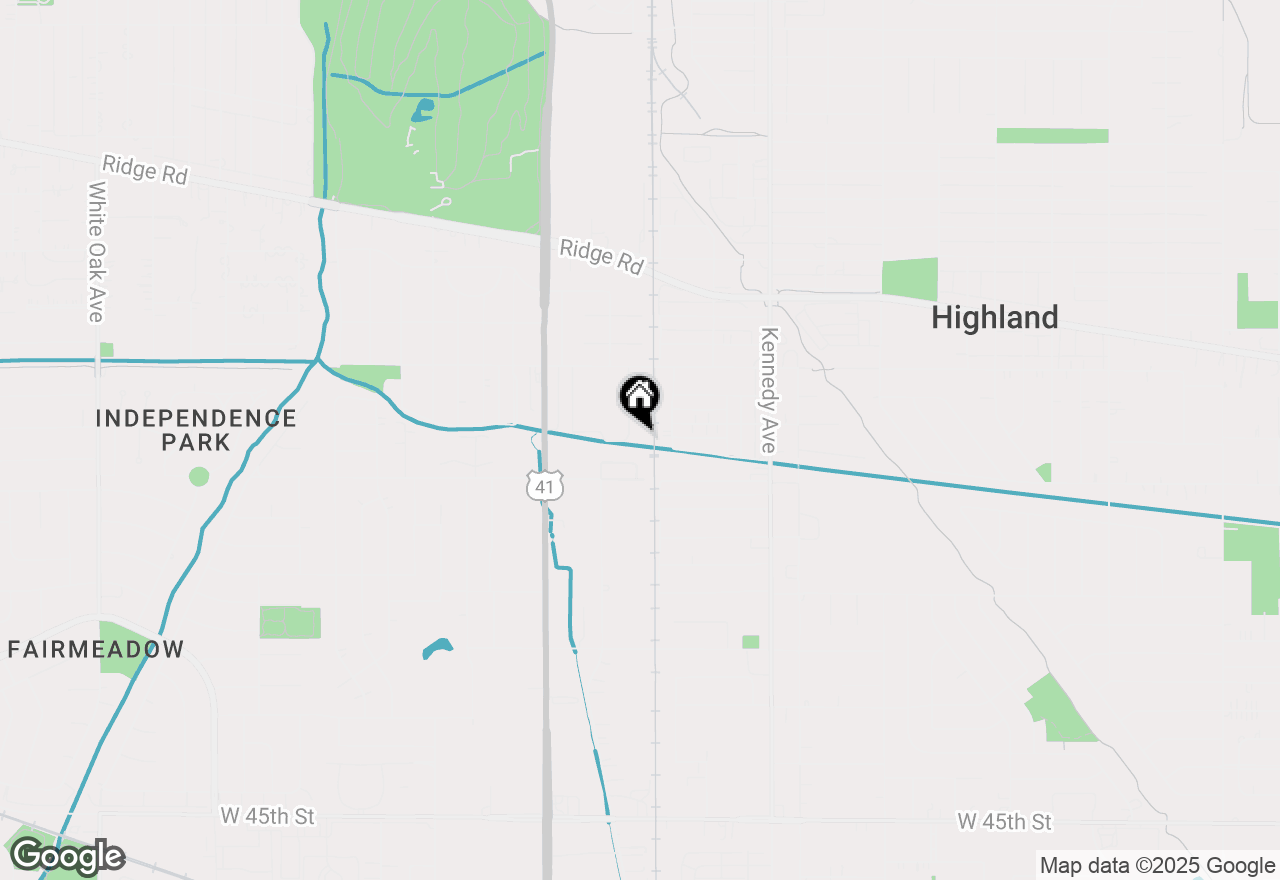 Map of 8959 Lawndale Street, Highland, IN 46322
