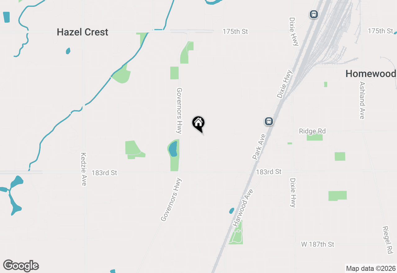 Map of 2533 Hickory Road, Homewood, IL 60430