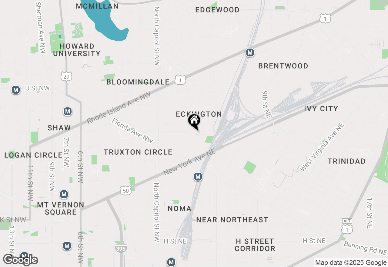 Map of 1625 Eckington Place Ne #PH304, Washington, DC 20002