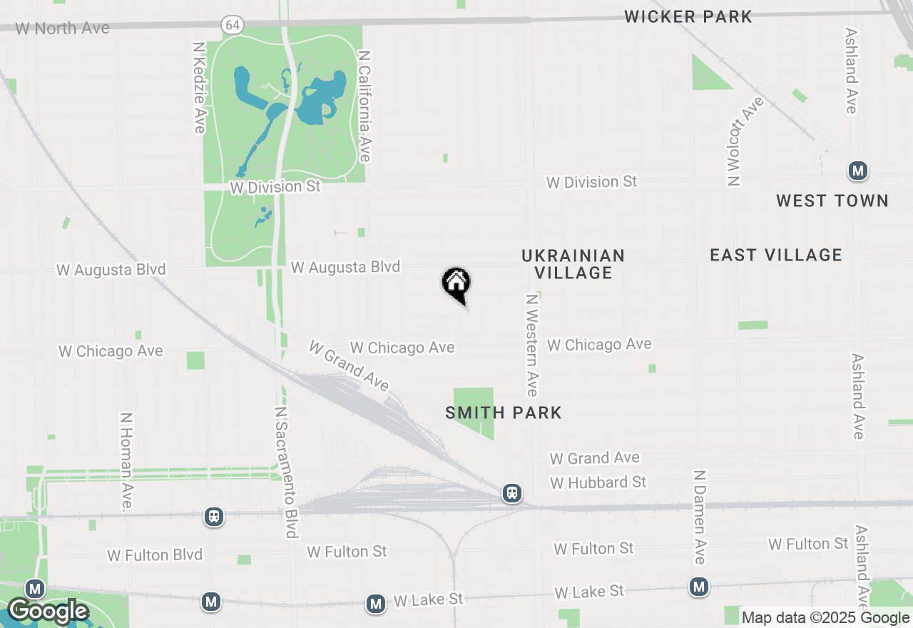 Map of 849 N Rockwell Street #2, Chicago, IL 60622