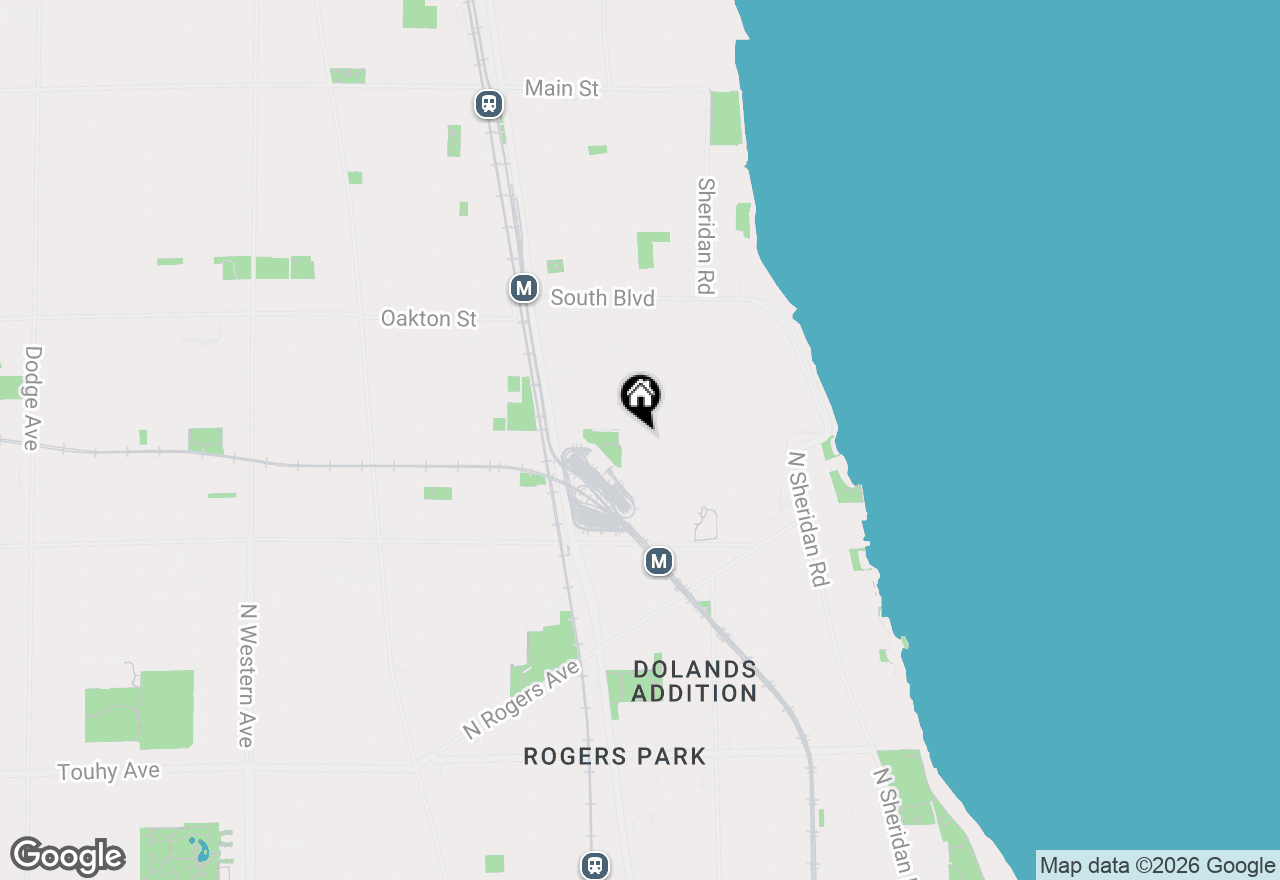 Map of 1708 W Juneway Terrace #2J, Chicago, IL 60626