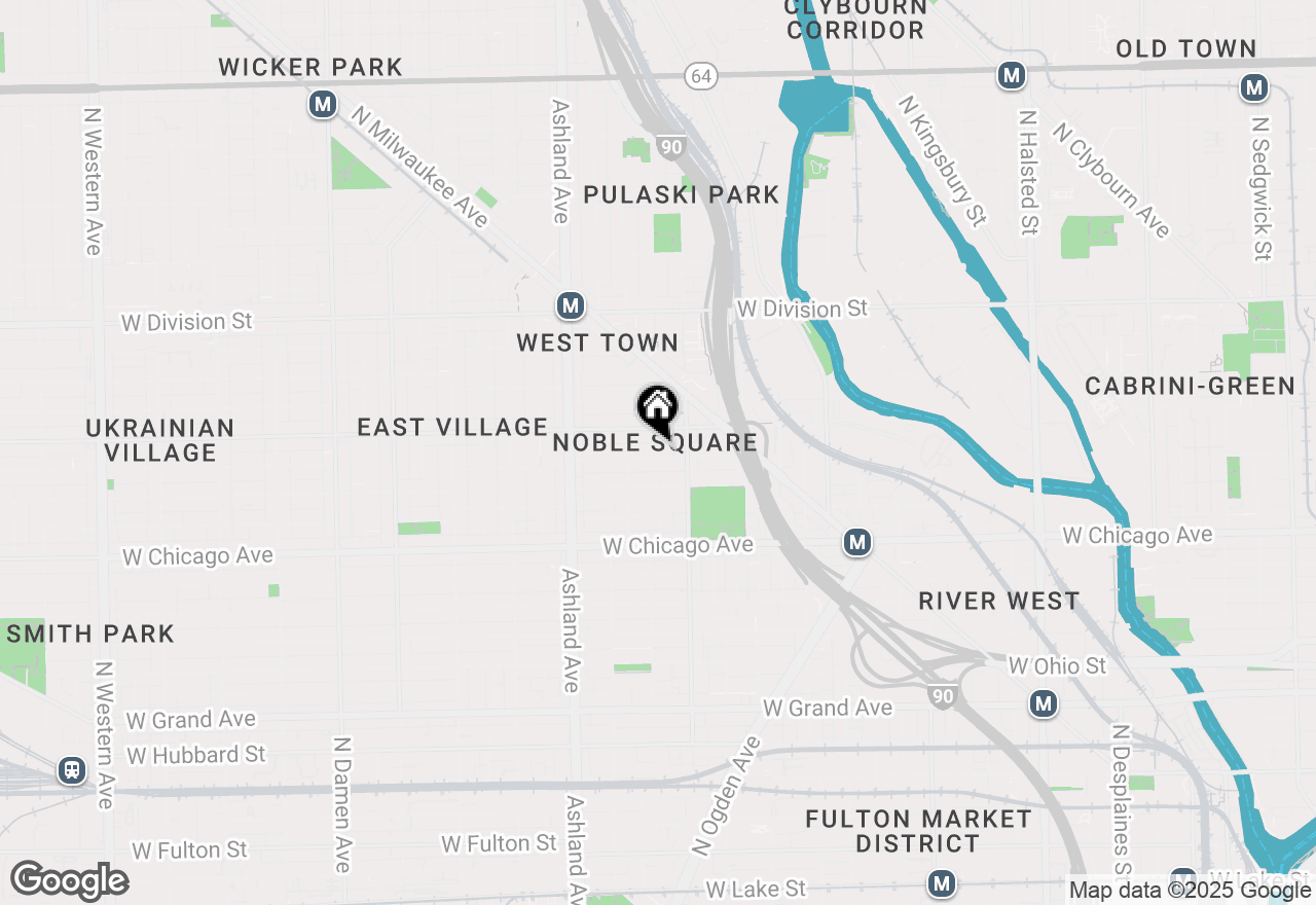 Map of 1428 W Walton Street #1N, Chicago, IL 60642