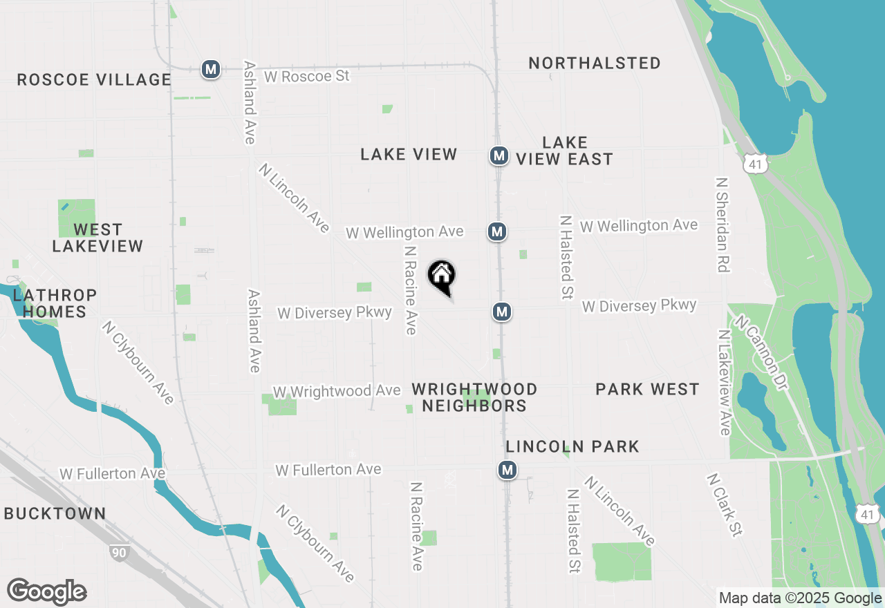 Map of 1124 W Diversey Parkway #2W, Chicago, IL 60614