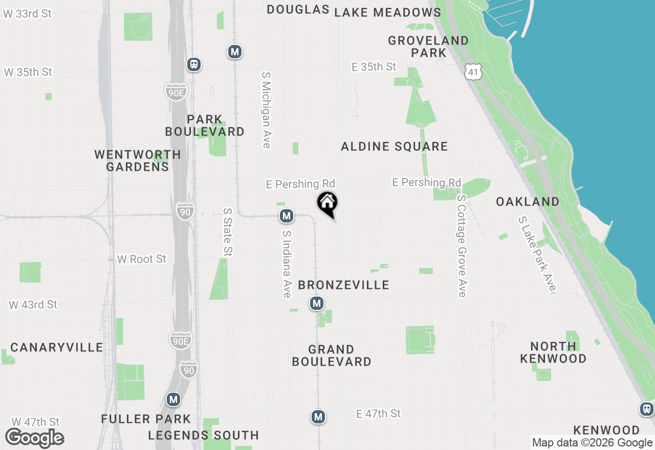 Map of 4023 S Calumet Avenue #2N, Chicago, IL 60653