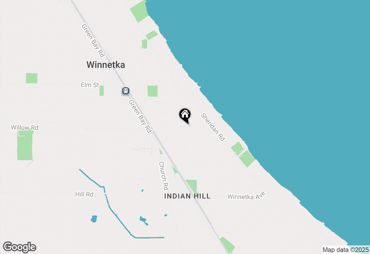 Map of 519 Willow Road, Winnetka, IL 60093