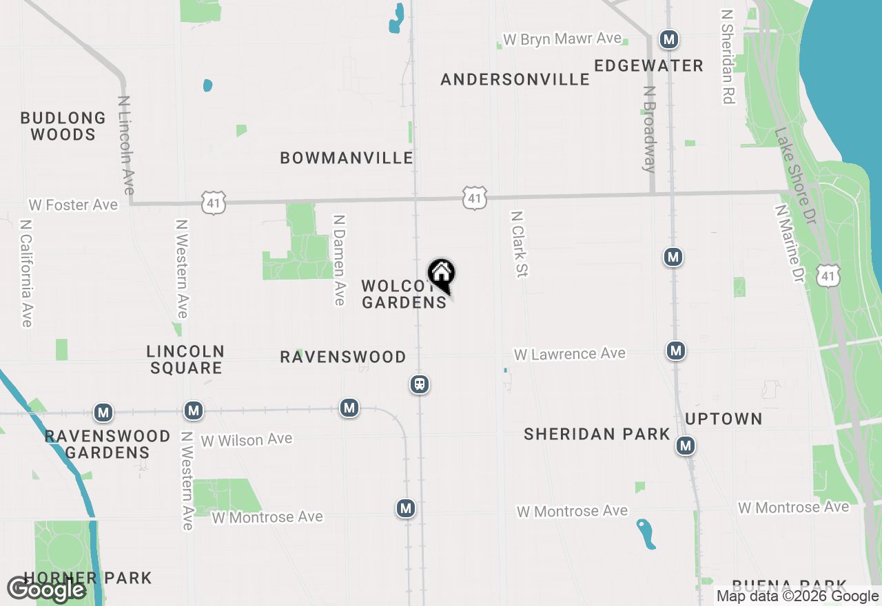 Map of 4886 N Hermitage Avenue #1N, Chicago, IL 60640