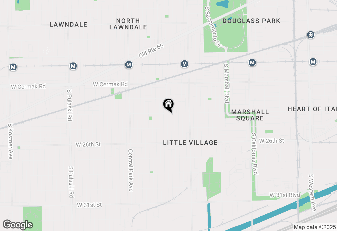 Map of 2407 S Christiana Avenue, Chicago, IL 60623