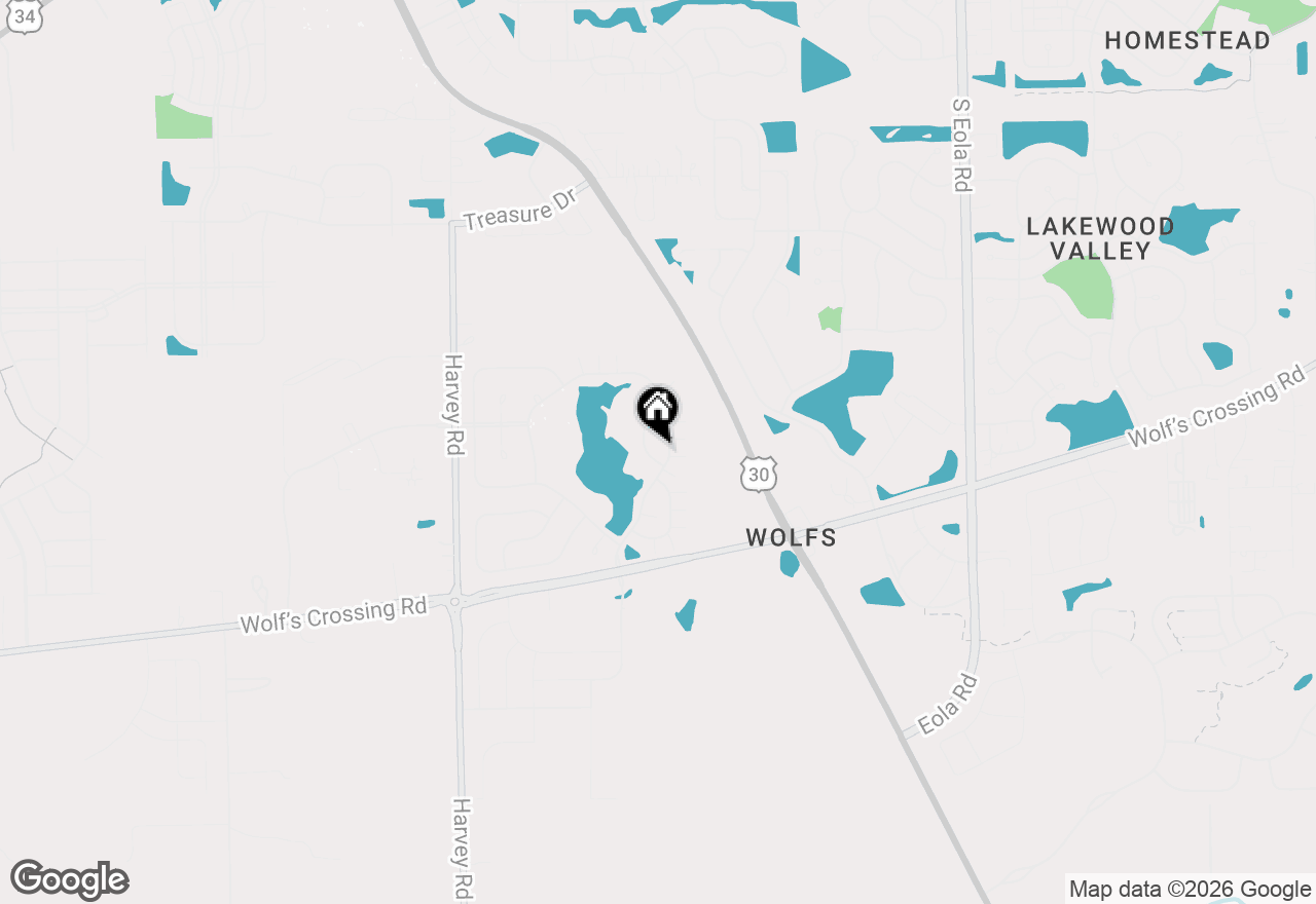 Map of 608 Hawley Drive, Oswego, IL 60543