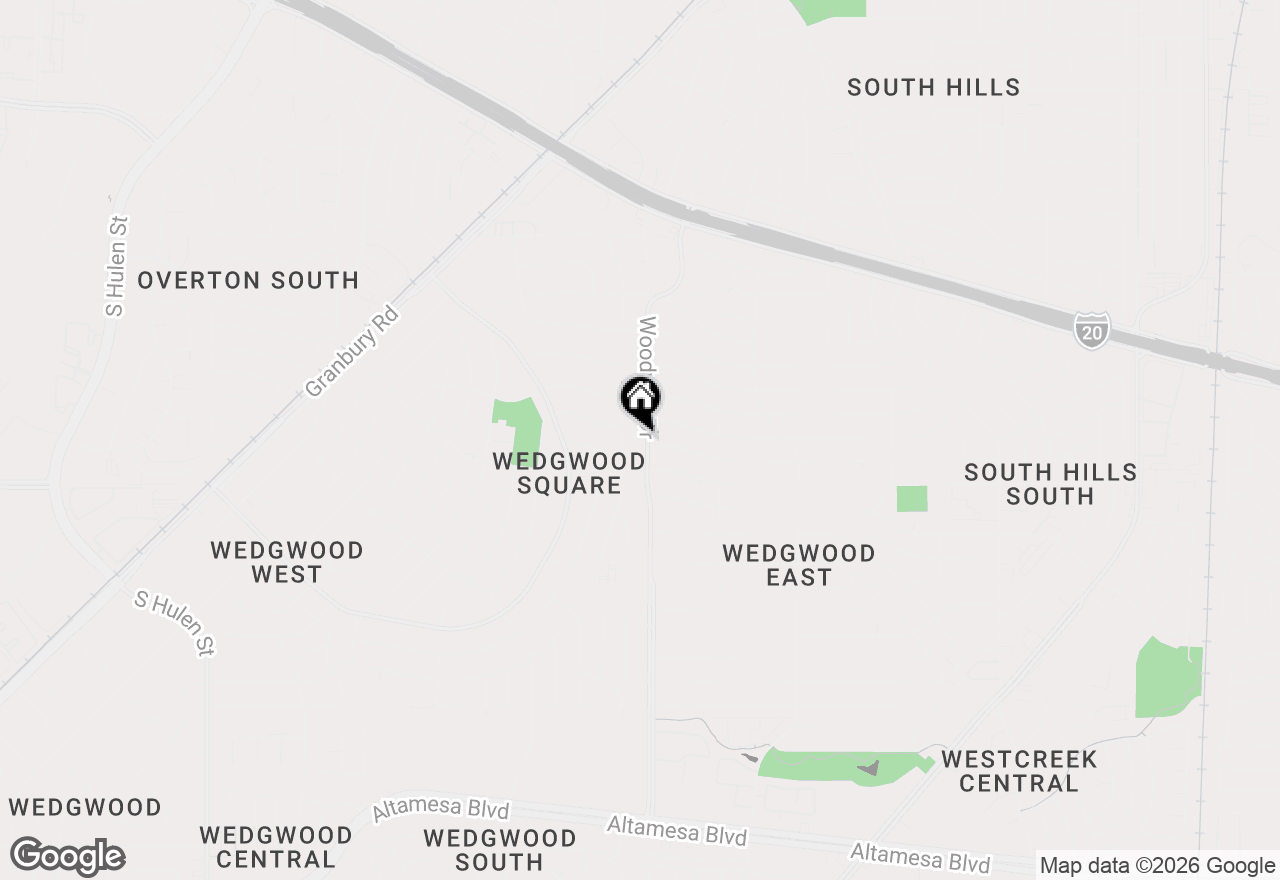 Map of 5520 Woodway Drive, Fort Worth, TX 76133