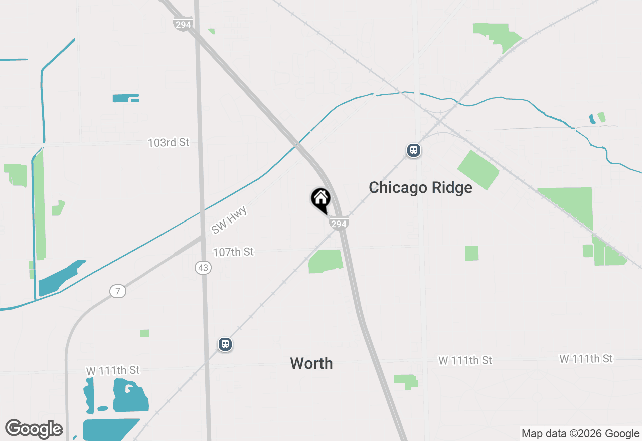 Map of 6731 106th Street, Chicago Ridge, IL 60415