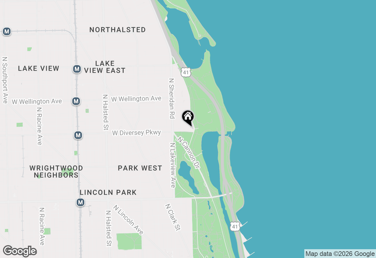 Map of 2800 N Lake Shore Drive #1317, Chicago, IL 60657