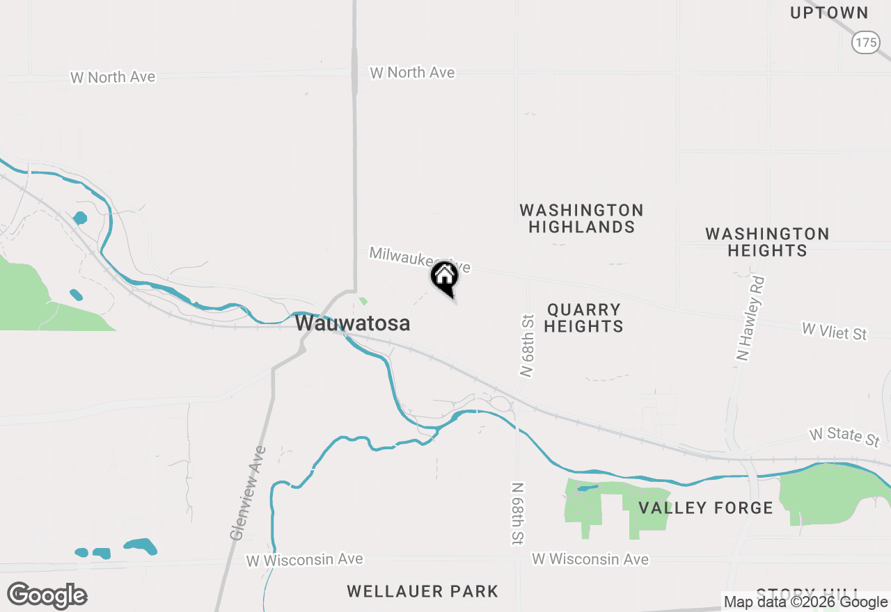 Map of 1423 St Charles St, Wauwatosa, WI 53213