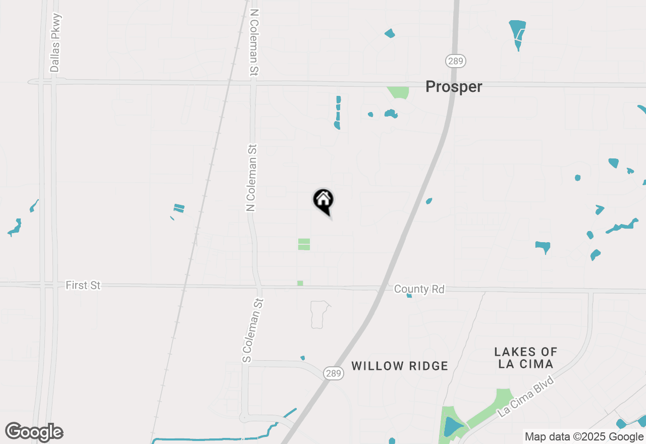 Map of 304 N Parvin Street, Prosper, TX 75078