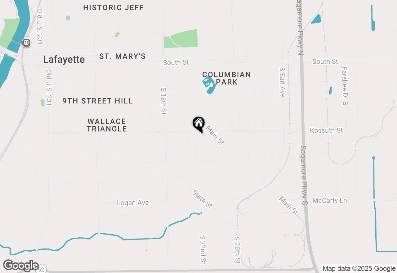Map of 712 S 22nd Street, Lafayette, IN 47905