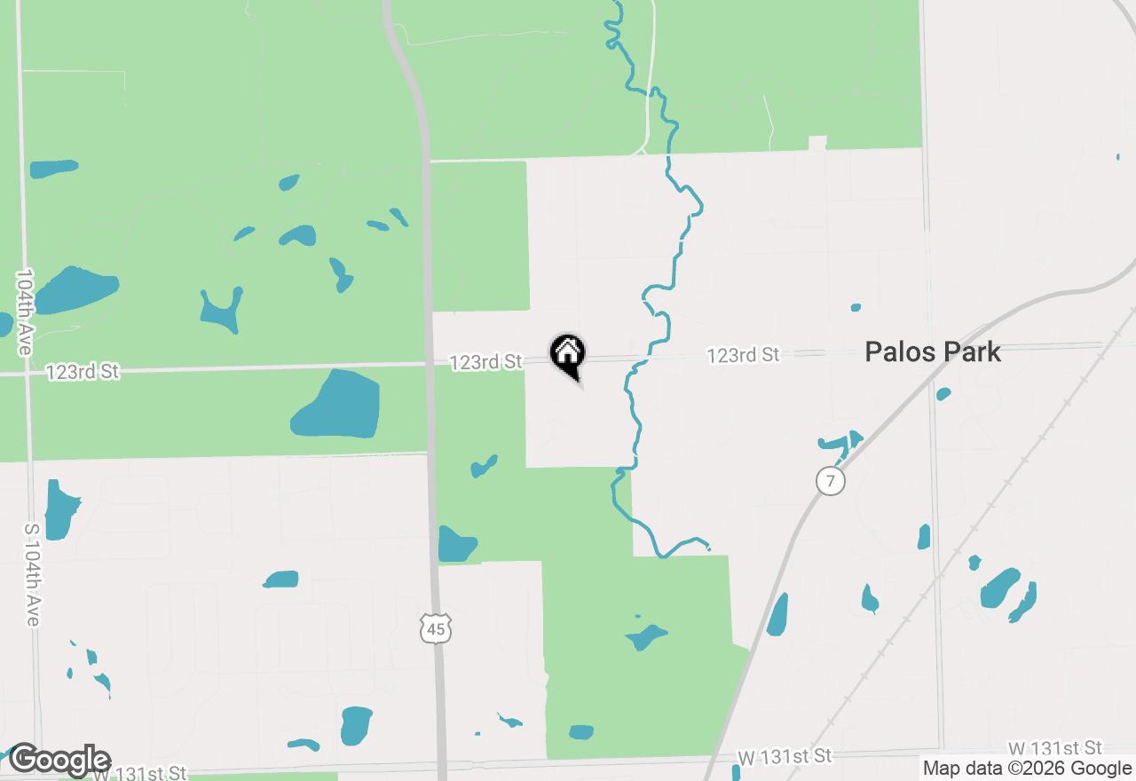 Map of 12307 S Hobart Street, Palos Park, IL 60464