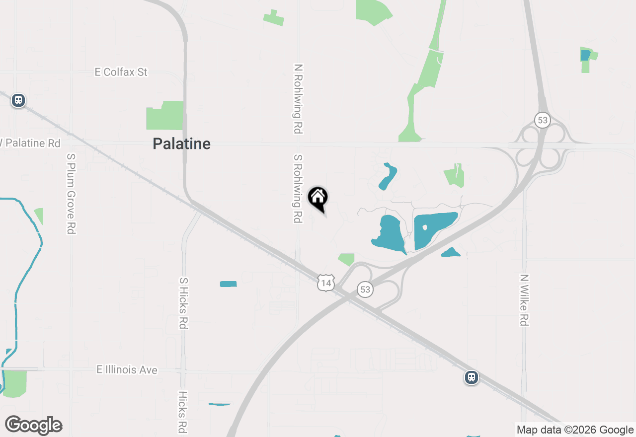 Map of 245 S Park Lane #424, Palatine, IL 60074
